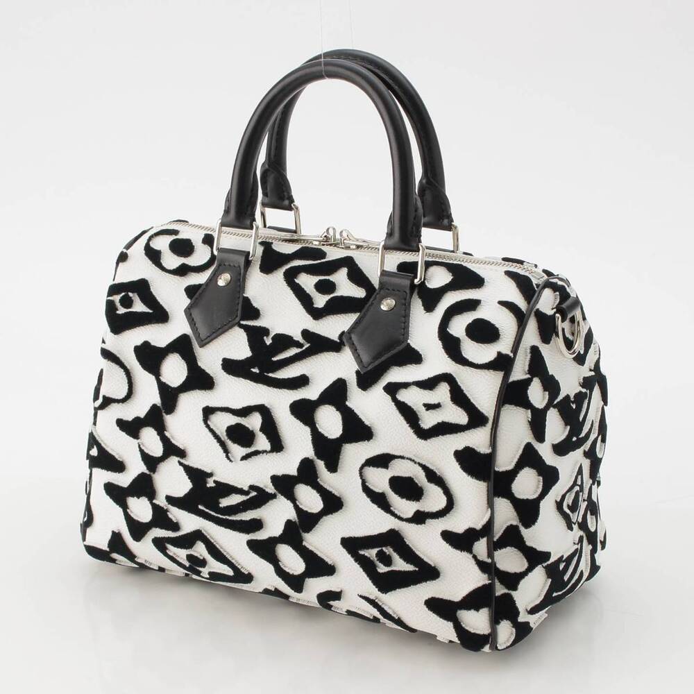 Louis Vuitton White Fischer Speedy Urs Handbag Bandouliere